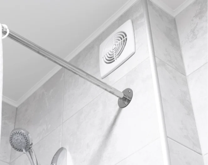 Exhaust fans in toilets and kitchens